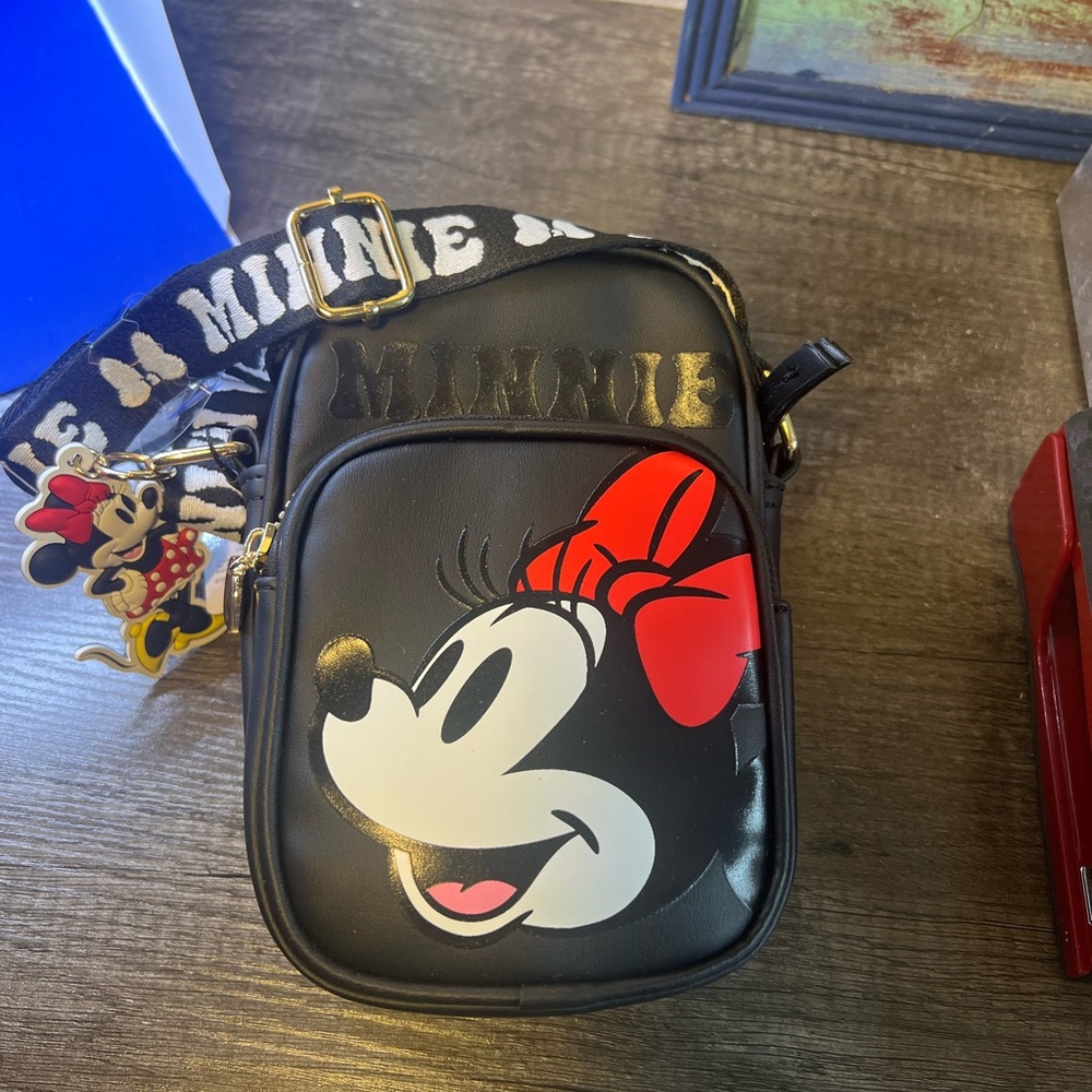Mickey Mouse Black and Red Crossbody Bag